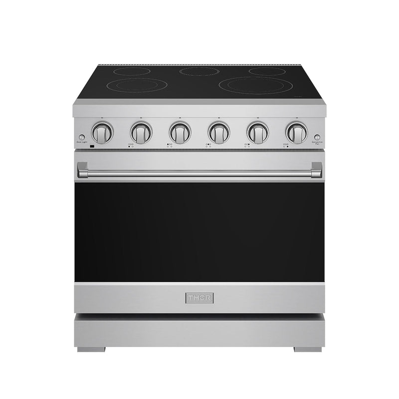 THOR Kitchen - 36-inch Gordon Ramsay Series Professional Electric Range in Stainless Steel - RSE36P - IMG1