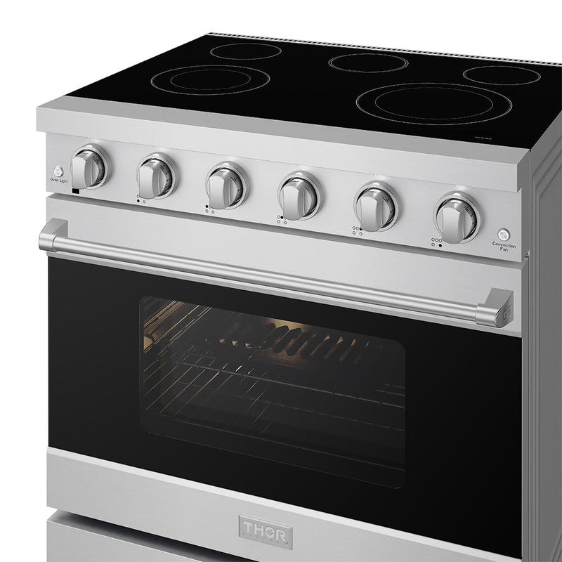 THOR Kitchen - 36-inch Gordon Ramsay Series Professional Electric Range in Stainless Steel - RSE36P - IMG6
