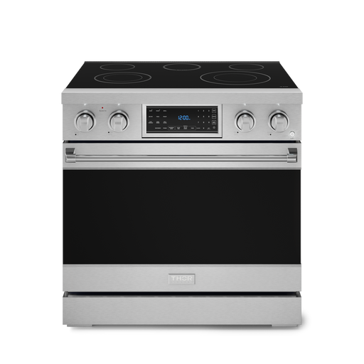 THOR Kitchen - 36-inch Gordon Ramsay Series Professional Electric Range with Tilt Panel Touch Control in Stainless Steel - RSE36 - IMG1