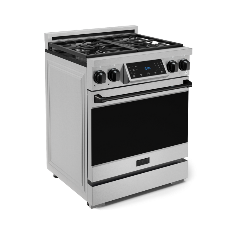 THOR Kitchen - 30-inch Gordon Ramsay Series Professional LP Range with Tilt Panel Touch Control in Stainless Steel/Black - RSG30LP-BLK - IMG4