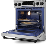 THOR Kitchen - 30-inch Gordon Ramsay Series Professional LP Range with Tilt Panel Touch Control in Stainless Steel/Black - RSG30LP-BLK - IMG2