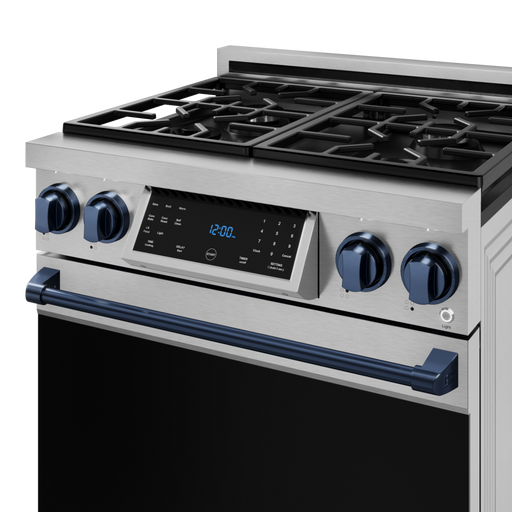 THOR Kitchen - 30-inch Gordon Ramsay Series Professional Gas Range with Tilt Panel Touch Control in Stainless Steel/Blue - RSG30-BLU - IMG2