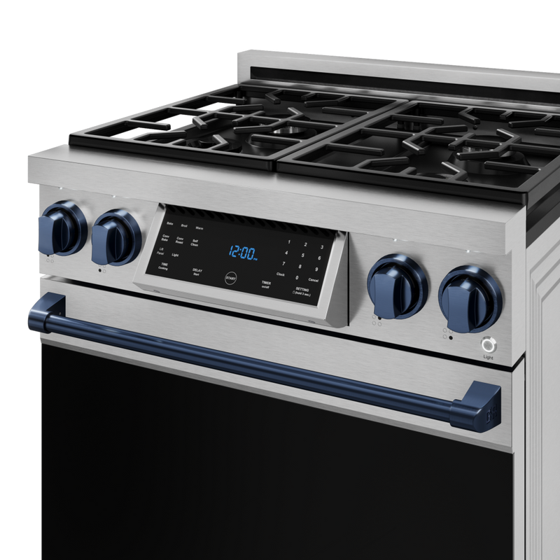 THOR Kitchen - 30-inch Gordon Ramsay Series Professional LP Range with Tilt Panel Touch Control in Stainless Steel/Blue - RSG30LP-BLU - IMG3