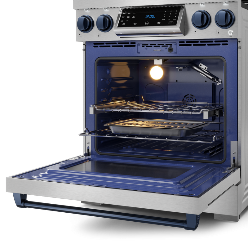 THOR Kitchen - 30-inch Gordon Ramsay Series Professional LP Range with Tilt Panel Touch Control in Stainless Steel/Blue - RSG30LP-BLU - IMG4