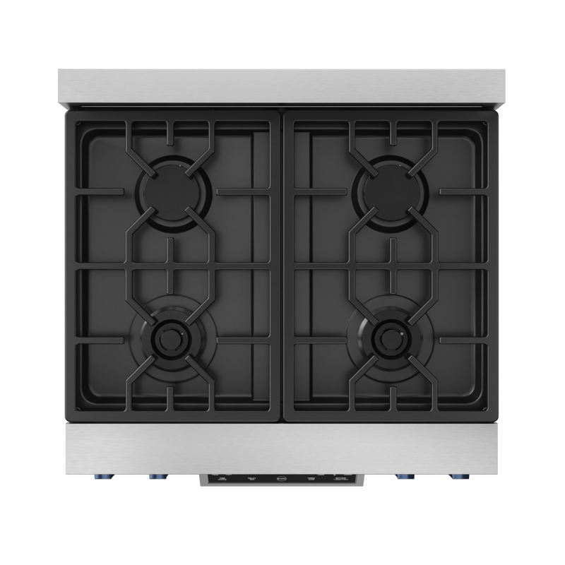 THOR Kitchen - 30-inch Gordon Ramsay Series Professional LP Range with Tilt Panel Touch Control in Stainless Steel/Blue - RSG30LP-BLU - IMG2