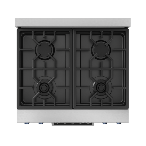THOR Kitchen - 30-inch Gordon Ramsay Series Professional LP Range with Tilt Panel Touch Control in Stainless Steel/Blue - RSG30LP-BLU - IMG2