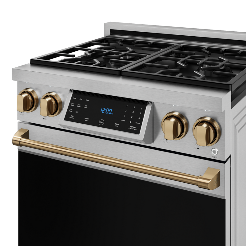 THOR Kitchen - 30-inch Gordon Ramsay Series Professional LP Range with Tilt Panel Touch Control in Stainless Steel/Bronze - RSG30LP-BRZ - IMG3