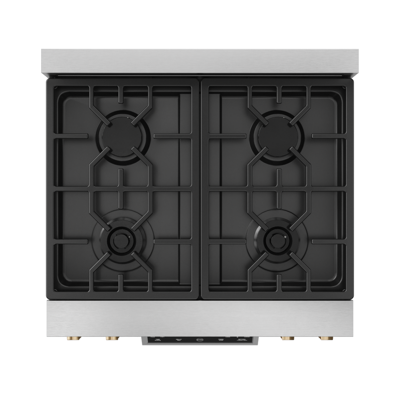 THOR Kitchen - 30-inch Gordon Ramsay Series Professional Gas Range with Tilt Panel Touch Control in Stainless Steel/Bronze - RSG30-BRZ - IMG2