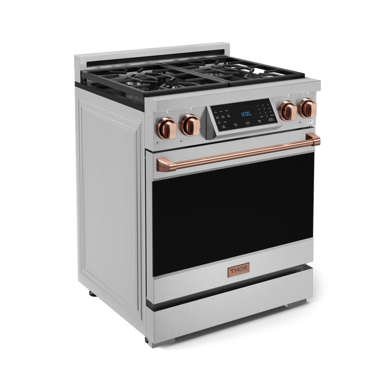 THOR Kitchen - 30-inch Gordon Ramsay Series Professional Gas Range with Tilt Panel Touch Control in Stainless Steel/Rose Gold - RSG30-RSG - IMG3