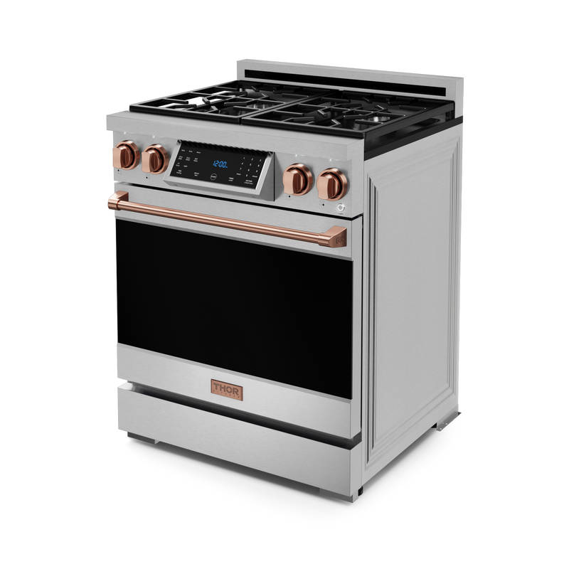 THOR Kitchen - 30-inch Gordon Ramsay Series Professional LP Range with Tilt Panel Touch Control in Stainless Steel/Rose Gold - RSG30LP-RSG - IMG4