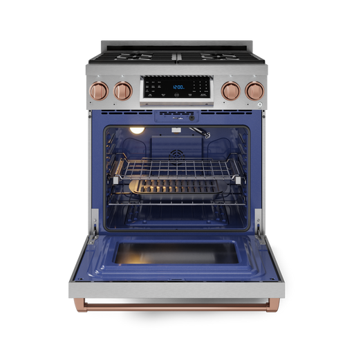 THOR Kitchen - 30-inch Gordon Ramsay Series Professional LP Range with Tilt Panel Touch Control in Stainless Steel/Rose Gold - RSG30LP-RSG - IMG2