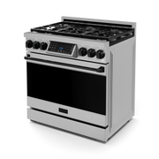 THOR Kitchen - 36-inch Gordon Ramsay Series Professional LP Range with Tilt Panel Touch Control in Stainless Steel/Black - RSG36LP-BLK - IMG4