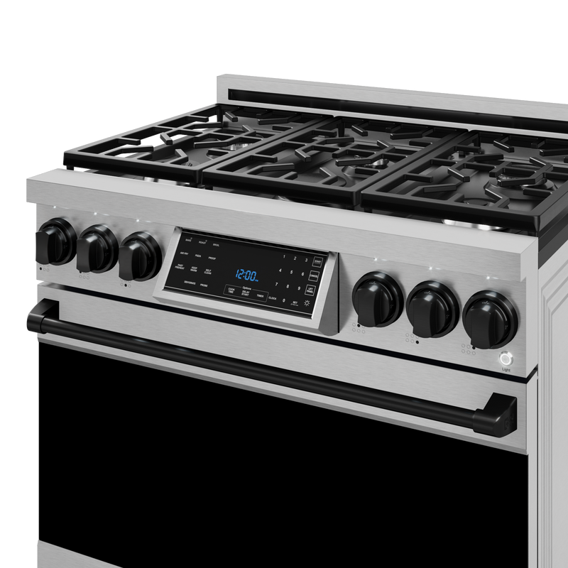 THOR Kitchen - 36-inch Gordon Ramsay Series Professional Gas Range with Tilt Panel Touch Control in Stainless Steel/Black - RSG36-BLK - IMG6