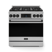 THOR Kitchen - 36-inch Gordon Ramsay Series Professional LP Range with Tilt Panel Touch Control in Stainless Steel/Black - RSG36LP-BLK - IMG1