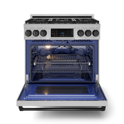 THOR Kitchen - 36-inch Gordon Ramsay Series Professional LP Range with Tilt Panel Touch Control in Stainless Steel/Black - RSG36LP-BLK - IMG2