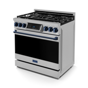 THOR Kitchen - 36-inch Gordon Ramsay Series Professional LP Range with Tilt Panel Touch Control in Stainless Steel/Navy Blue - RSG36LP-BLU - IMG4
