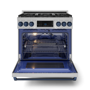 THOR Kitchen - 36-inch Gordon Ramsay Series Professional LP Range with Tilt Panel Touch Control in Stainless Steel/Navy Blue - RSG36LP-BLU - IMG2