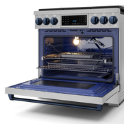 THOR Kitchen - 36-inch Gordon Ramsay Series Professional LP Range with Tilt Panel Touch Control in Stainless Steel/Navy Blue - RSG36LP-BLU - IMG5