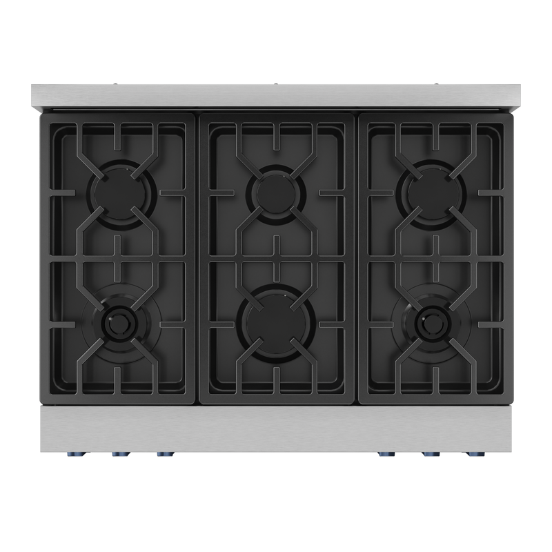 THOR Kitchen - 36-inch Gordon Ramsay Series Professional Gas Range with Tilt Panel Touch Control in Stainless Steel/Navy Blue - RSG36-BLU - IMG7