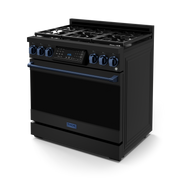 THOR Kitchen - 36-inch Gordon Ramsay Series Professional LP Range with Tilt Panel Touch Control in Black/Navy Blue - RSG36BLP-BLU - IMG4
