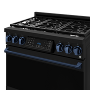 THOR Kitchen - 36-inch Gordon Ramsay Series Professional LP Range with Tilt Panel Touch Control in Black/Navy Blue - RSG36BLP-BLU - IMG6