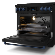 THOR Kitchen - 36-inch Gordon Ramsay Series Professional LP Range with Tilt Panel Touch Control in Black/Navy Blue - RSG36BLP-BLU - IMG5