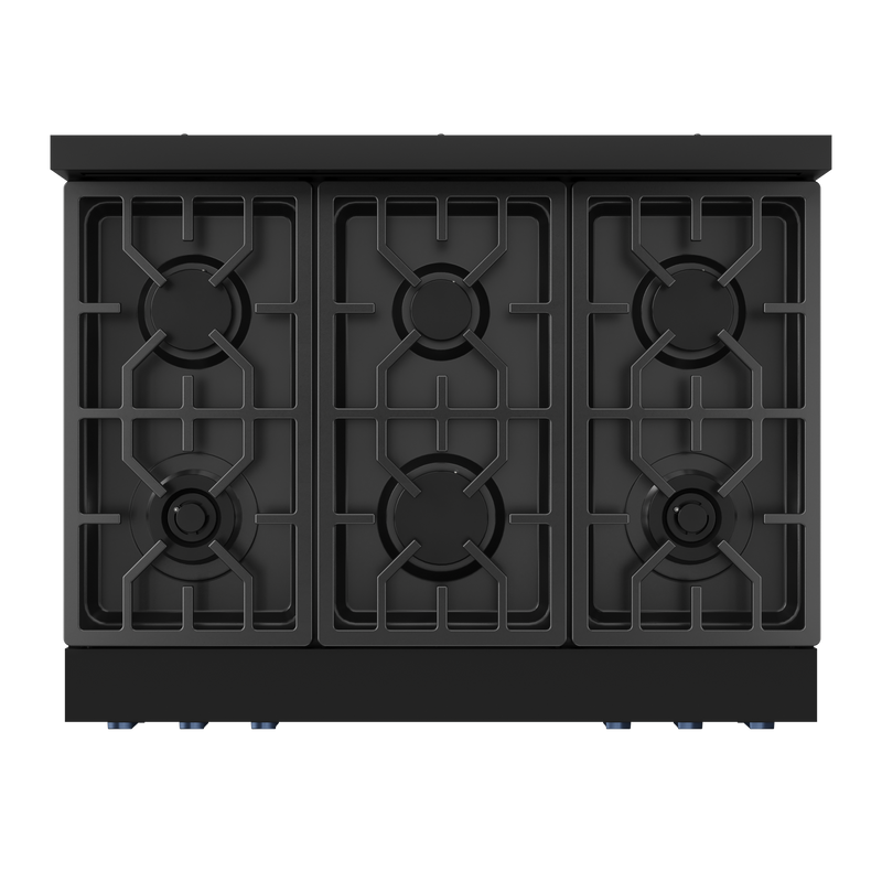 THOR Kitchen - 36-inch Gordon Ramsay Series Professional Gas Range with Tilt Panel Touch Control in Black/Navy Blue - RSG36B-BLU - IMG7