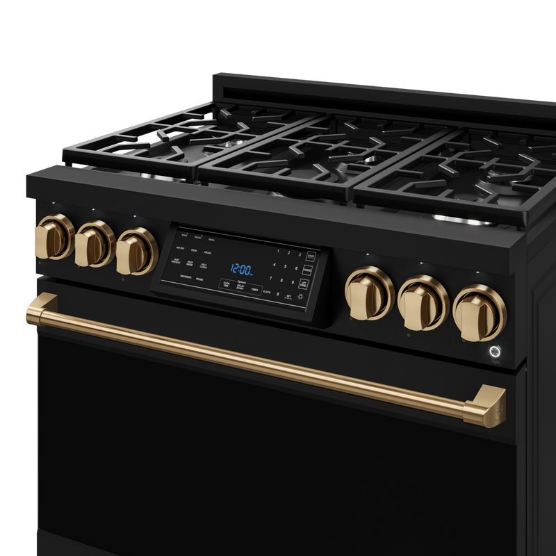 THOR Kitchen - 36-inch Gordon Ramsay Series Professional Gas Range with Tilt Panel Touch Control in Black/Bronze - RSG36B-BRZ - IMG6