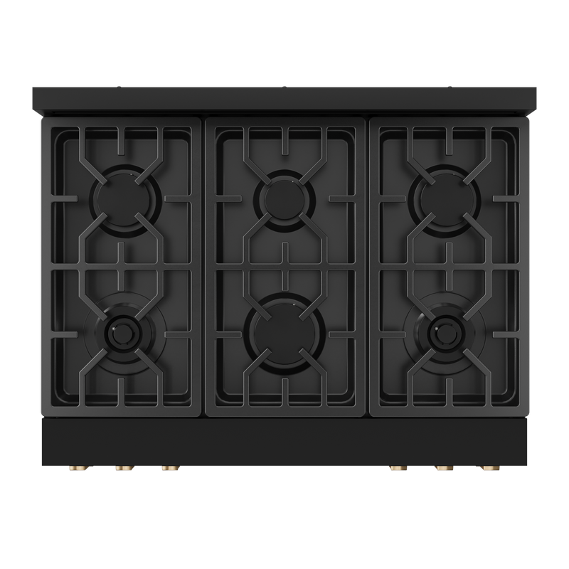 THOR Kitchen - 36-inch Gordon Ramsay Series Professional Gas Range with Tilt Panel Touch Control in Black/Bronze - RSG36B-BRZ - IMG7