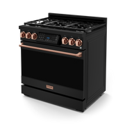 THOR Kitchen - 36-inch Gordon Ramsay Series Professional Gas Range with Tilt Panel Touch Control in Black/Rose Gold - RSG36B-RSG - IMG4