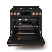 THOR Kitchen - 36-inch Gordon Ramsay Series Professional LP Range with Tilt Panel Touch Control in Black/Rose Gold - RSG36BLP-RSG - IMG2