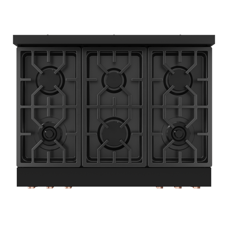 THOR Kitchen - 36-inch Gordon Ramsay Series Professional LP Range with Tilt Panel Touch Control in Black/Rose Gold - RSG36BLP-RSG - IMG7
