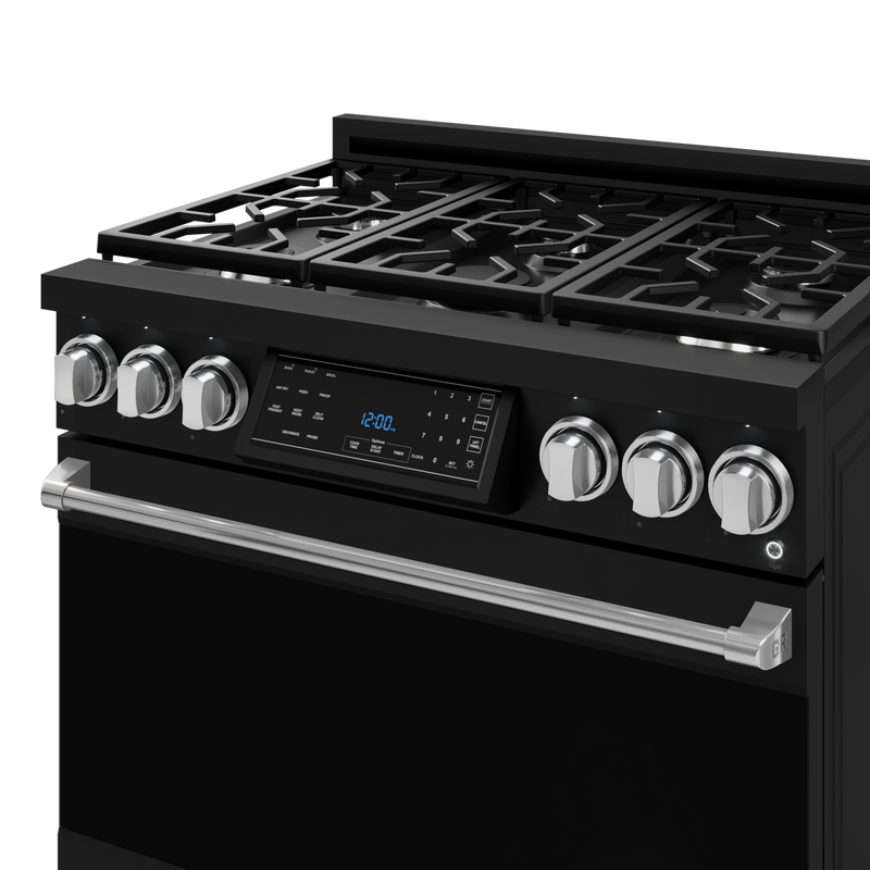 THOR Kitchen - 36-inch Gordon Ramsay Series Professional Gas Range with Tilt Panel Touch Control in Black/Stainless Steel - RSG36B-SS - IMG6