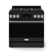 THOR Kitchen - 36-inch Gordon Ramsay Series Professional LP Range with Tilt Panel Touch Control in Black/Stainless Steel - RSG36BLP-SS - IMG1