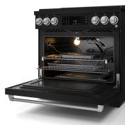 THOR Kitchen - 36-inch Gordon Ramsay Series Professional Gas Range with Tilt Panel Touch Control in Black/Stainless Steel - RSG36B-SS - IMG5