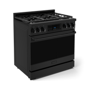 THOR Kitchen - 36-inch Gordon Ramsay Series Professional Gas Range with Tilt Panel Touch Control in Black - RSG36B - IMG3