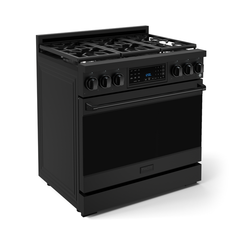 THOR Kitchen - 36-inch Gordon Ramsay Series Professional LP Range with Tilt Panel Touch Control in Black - RSG36BLP - IMG3
