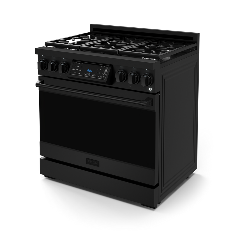 THOR Kitchen - 36-inch Gordon Ramsay Series Professional Gas Range with Tilt Panel Touch Control in Black - RSG36B - IMG4