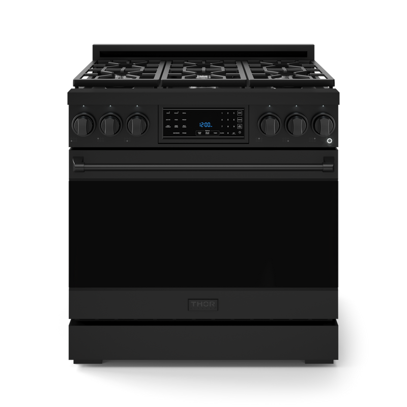 THOR Kitchen - 36-inch Gordon Ramsay Series Professional LP Range with Tilt Panel Touch Control in Black - RSG36BLP - IMG11