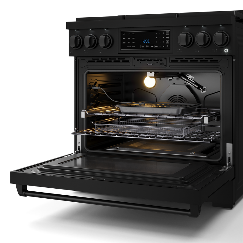 THOR Kitchen - 36-inch Gordon Ramsay Series Professional Gas Range with Tilt Panel Touch Control in Black - RSG36B - IMG5