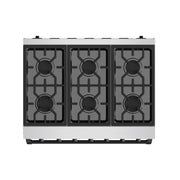 THOR Kitchen - 36-inch Gordon Ramsay Series Professional Gas Range with Precision Knob in Stainless Steel and Black - RSG36P-BLK - IMG7