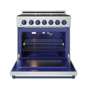 THOR Kitchen - 36-inch Gordon Ramsay Series Professional Gas Range with Precision Knob in Stainless Steel and Blue - RSG36P-BLU - IMG2