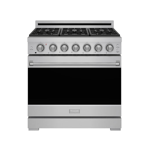 THOR Kitchen - 36-inch Gordon Ramsay Series Professional Gas Range with Precision Knob Control in Stainless Steel - RSG36P - IMG1