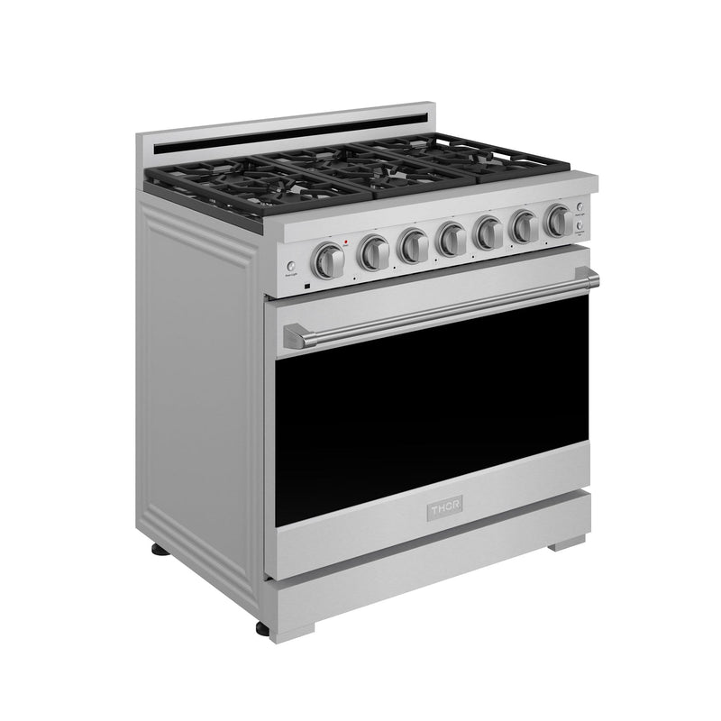 THOR Kitchen - 36-inch Gordon Ramsay Series Professional Liquid Propane Range with Precision Knob Control in Stainless Steel - RSG36PLP - IMG3