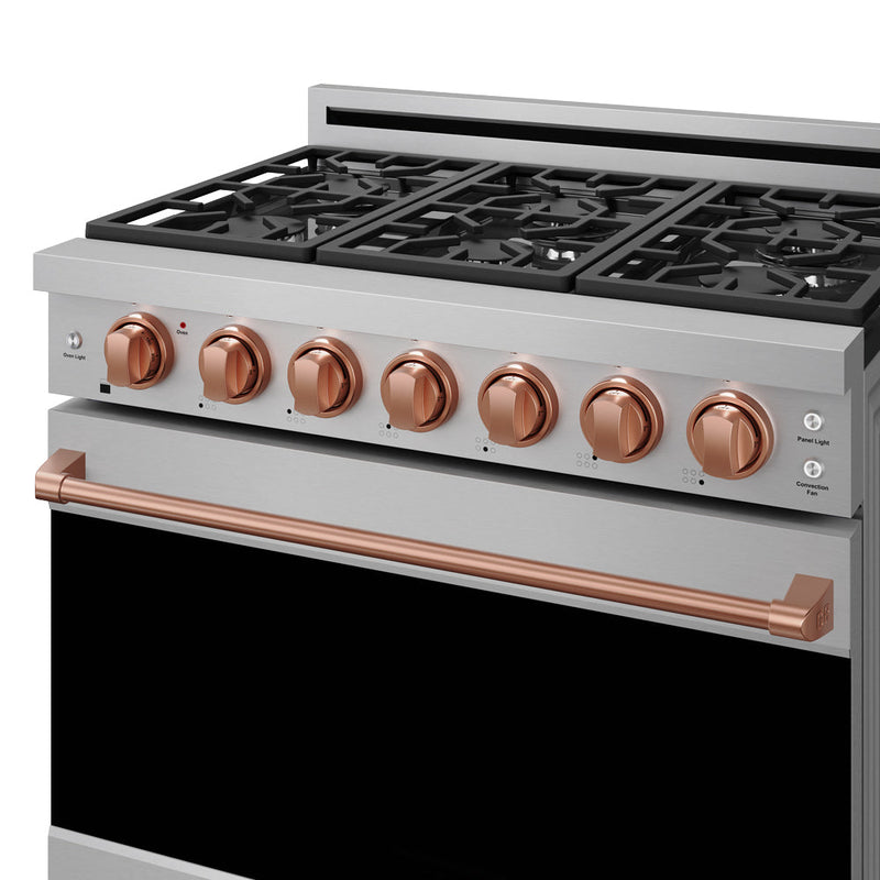 THOR Kitchen - 36-inch Gordon Ramsay Series Professional Liquid Propane Range with Precision Knob in Stainless Steel and Rose Gold - RSG36PLP-RSG - IMG7