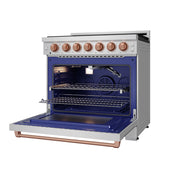 THOR Kitchen - 36-inch Gordon Ramsay Series Professional Liquid Propane Range with Precision Knob in Stainless Steel and Rose Gold - RSG36PLP-RSG - IMG5