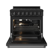 THOR Kitchen - 36-inch Gordon Ramsay Series Professional Liquid Propane Range with Precision Knob Control in Black - RSG36PBLP - IMG2