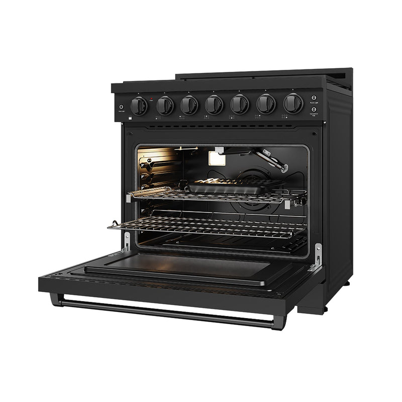 THOR Kitchen - 36-inch Gordon Ramsay Series Professional Gas Range with Precision Knob Control in Black - RSG36PB - IMG5