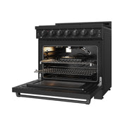 THOR Kitchen - 36-inch Gordon Ramsay Series Professional Liquid Propane Range with Precision Knob Control in Black - RSG36PBLP - IMG5