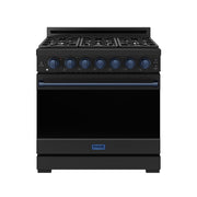 THOR Kitchen - 36-inch Gordon Ramsay Series Professional Gas Range with Precision Knob in Black and Blue - RSG36PB-BLU - IMG1